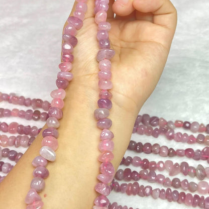 Natural Rose Quartz Chip Beads 9–10mm · 38cm Strand Pre-Drilled | DIY Jewelry Making · Healing Crystal Energy · Home Décor & Gift Idea