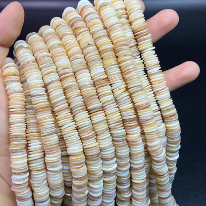 Natural Ultra-Thin Shell Spacer Beads 10×1 mm · 38 cm Strand Pre-Drilled | DIY Jewelry Making, Minimalist Home Décor, Energy Healing & Gift Idea