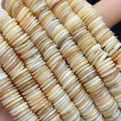 Natural Ultra-Thin Shell Spacer Beads 10×1 mm · 38 cm Strand Pre-Drilled | DIY Jewelry Making, Minimalist Home Décor, Energy Healing & Gift Idea