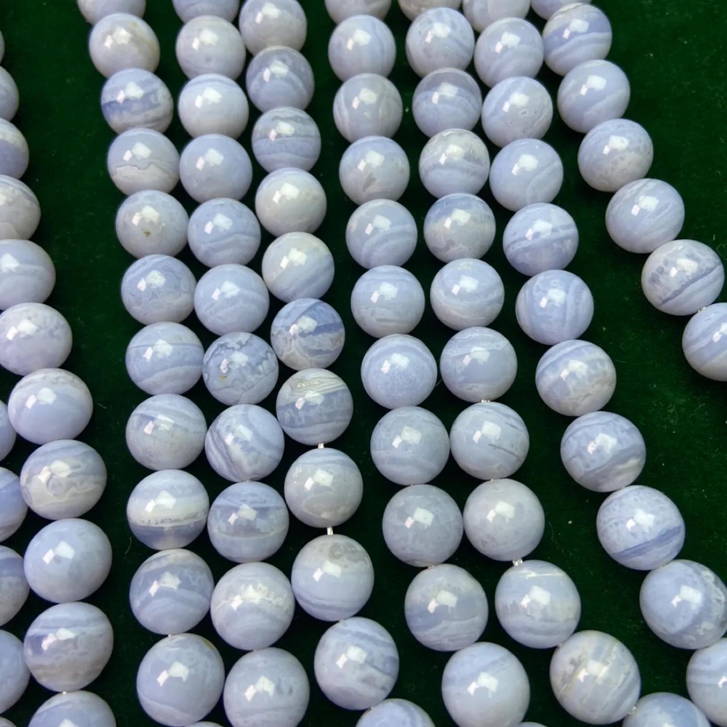 Natural Blue Lace Agate Beads · 6mm Round · 39cm Strand Pre-Drilled | Old Mine Gemstone for DIY Jewelry, Energy Healing & Home Décor