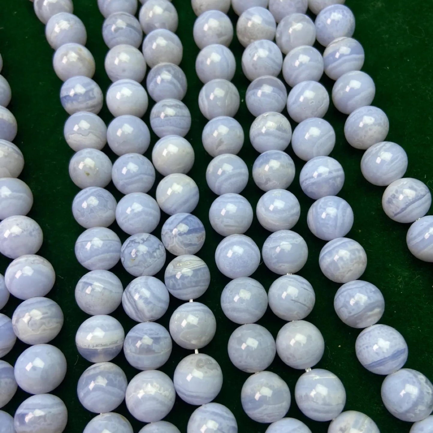 Natural Blue Lace Agate Beads · 6mm Round · 39cm Strand Pre-Drilled | Old Mine Gemstone for DIY Jewelry, Energy Healing & Home Décor