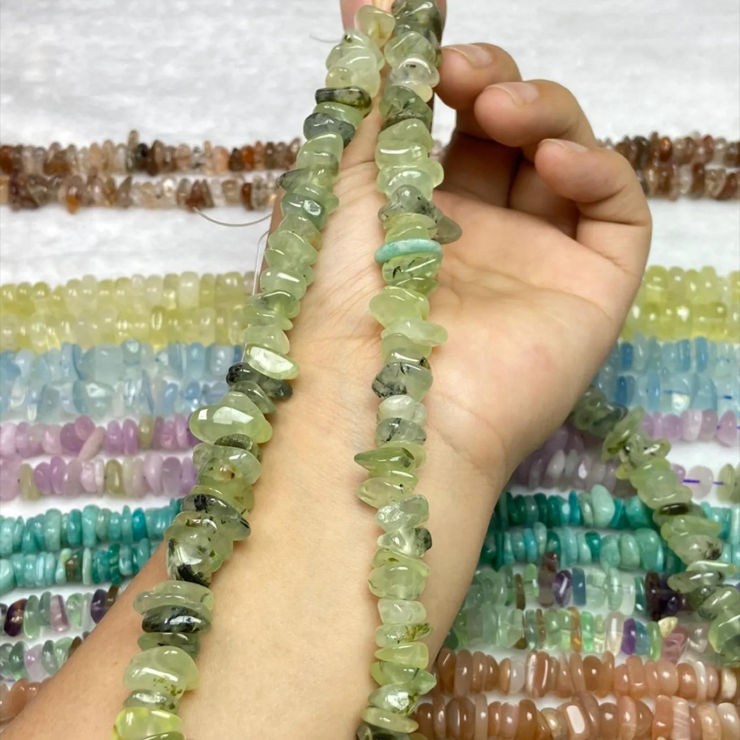 Natural Mixed Gemstone Chip Beads · 38cm Strand | Irregular Crystal Chips for DIY Bracelet & Necklace | Chakra Meditation Energy Beads | Boho Gift Idea