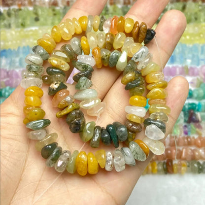 Natural Mixed Gemstone Chip Beads · 38cm Strand | Irregular Crystal Chips for DIY Bracelet & Necklace | Chakra Meditation Energy Beads | Boho Gift Idea