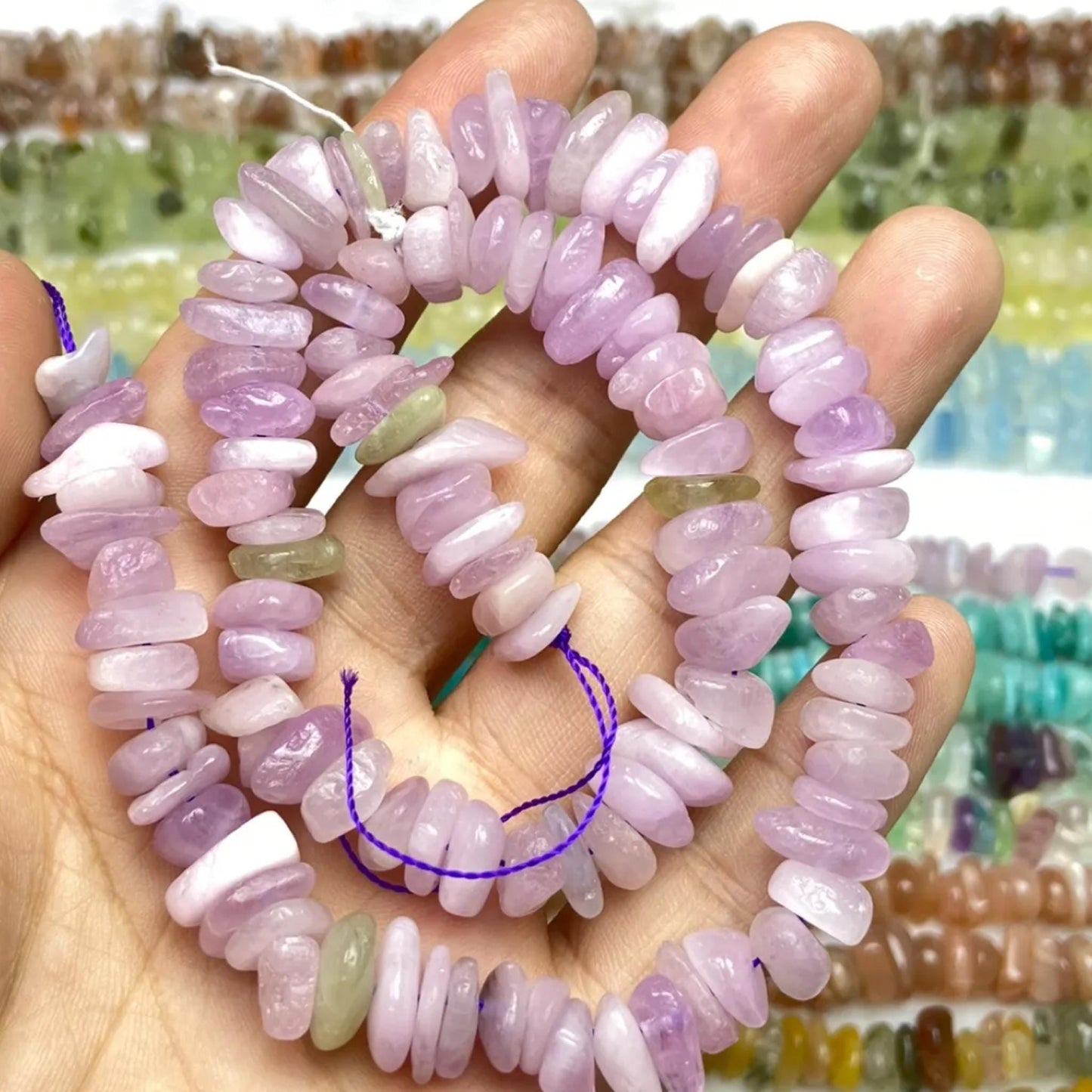 Natural Mixed Gemstone Chip Beads · 38cm Strand | Irregular Crystal Chips for DIY Bracelet & Necklace | Chakra Meditation Energy Beads | Boho Gift Idea