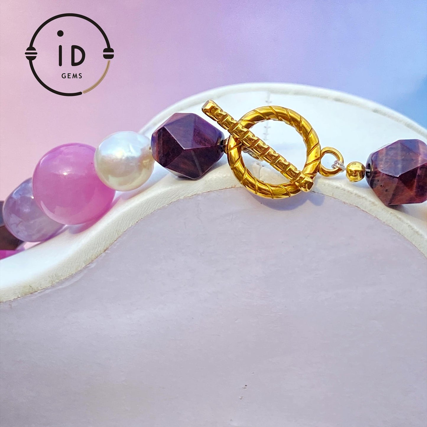 Rohtextur, unregelmäßige bunte große Perlen | Boho minimalistischer Stil | Freier, künstlerischer Schmuck | Handgefertigte Designkette