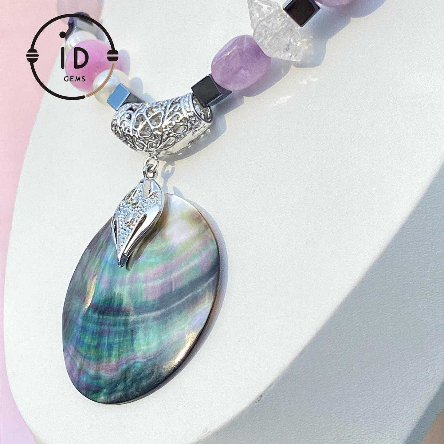 Rohtextur, unregelmäßige bunte große Perlen | Boho minimalistischer Stil | Freier, künstlerischer Schmuck | Handgefertigte Designkette