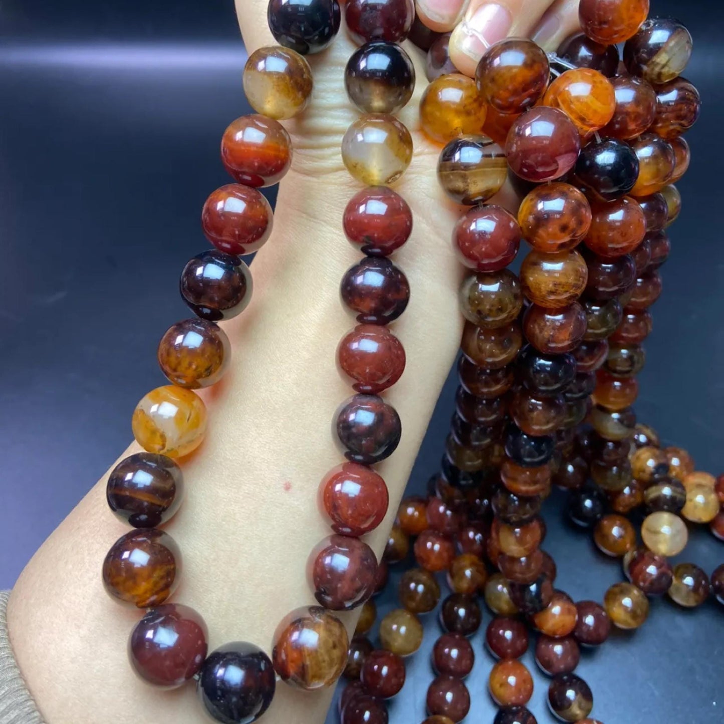Natural Honey Brown Agate 16 mm Round Beads • 38 cm Strand | DIY Bracelet & Necklace Supplies | Root Chakra Meditation  Healing Stones