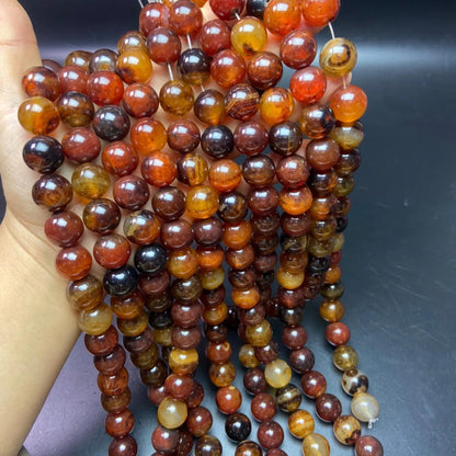Natural Honey Brown Agate 16 mm Round Beads • 38 cm Strand | DIY Bracelet & Necklace Supplies | Root Chakra Meditation  Healing Stones