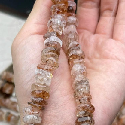 Natural Black Gold Quartz Chip Beads 10 mm · High Transparency & Unique Patterns · DIY Bracelets, Necklaces & Earrings