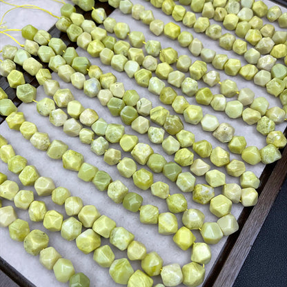 Fresh Lemon Jade Octagon Faceted Beads 10mm · Hand-Polished High Transparency | Natural Yellow Gemstone Strand for DIY Bracelets, Necklaces & Earrings