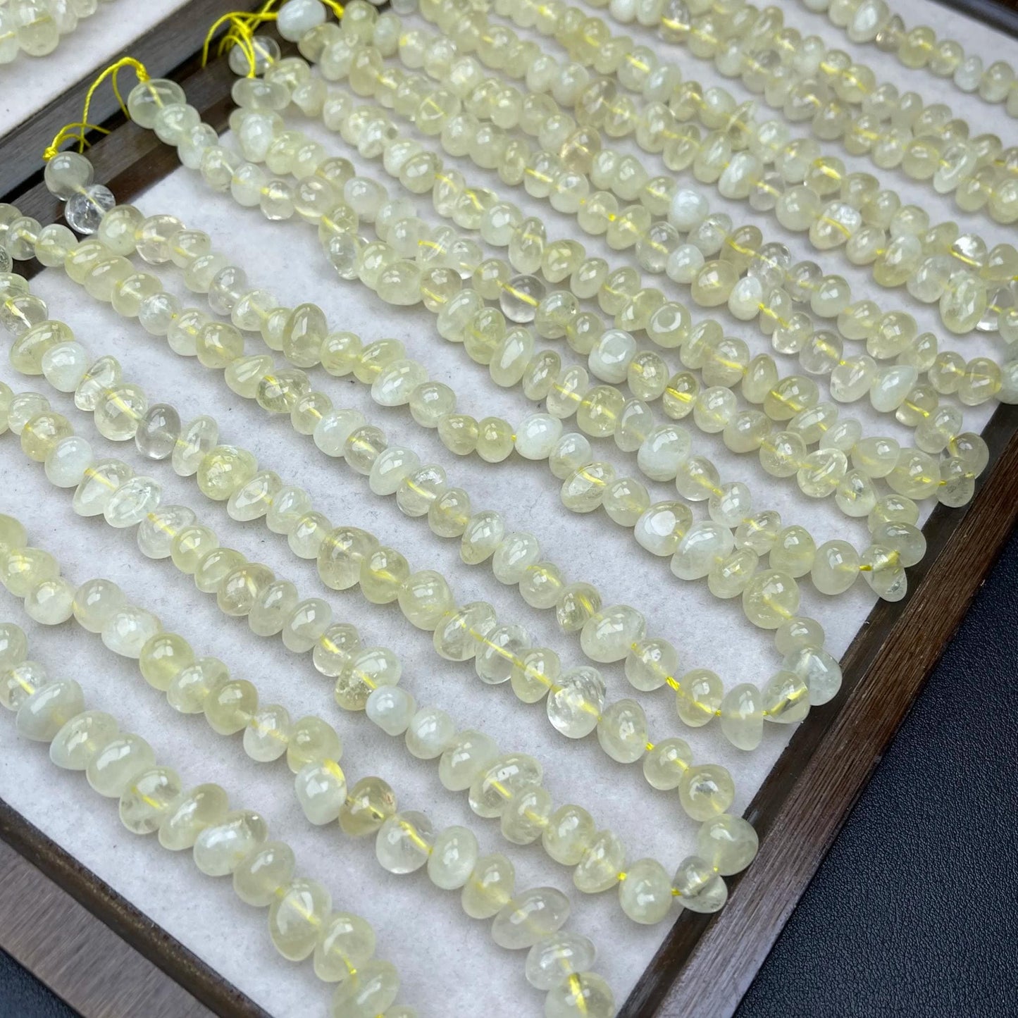 Natural Lemon Quartz Knobby Chip Beads · 38cm Strand · Medium Hole · Fresh Yellow Glow · DIY Jewelry Making Supplies