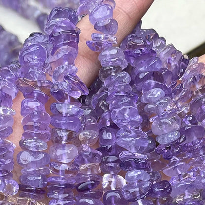 Natürliche Ametrin-Splitterperlen 10 mm | Mittlerer Bohrstrang 38 cm | Zweifarbiger Amethyst-Citrin-Glanz | DIY-Armbänder, Halsketten und Ohrringe