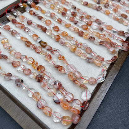 Natural Quartz Irregular Chip Beads 8–9mm · Medium Hole · Multicolor Inclusions | DIY Bracelets, Necklaces & Earrings