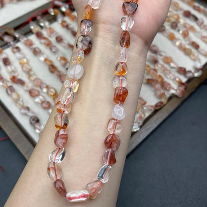 Natural Quartz Irregular Chip Beads 8–9mm · Medium Hole · Multicolor Inclusions | DIY Bracelets, Necklaces & Earrings
