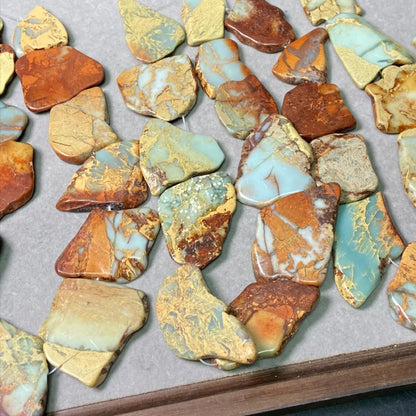 Natural Untreated Shoushan Stone Large Irregular Slab Beads 20–30 mm | Oversized Gemstone Chip Strand 38 cm · DIY Bracelet & Necklace Jewelry Making