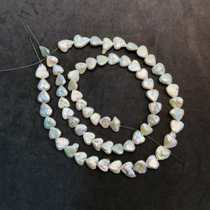 Natural Freshwater Heart Pearls｜31 pcs · 38.2 cm｜Weight Options 29.8 g / 34.7 g｜DIY Bracelet & Necklace Jewelry Making Beads｜Romantic Pearl Accessories