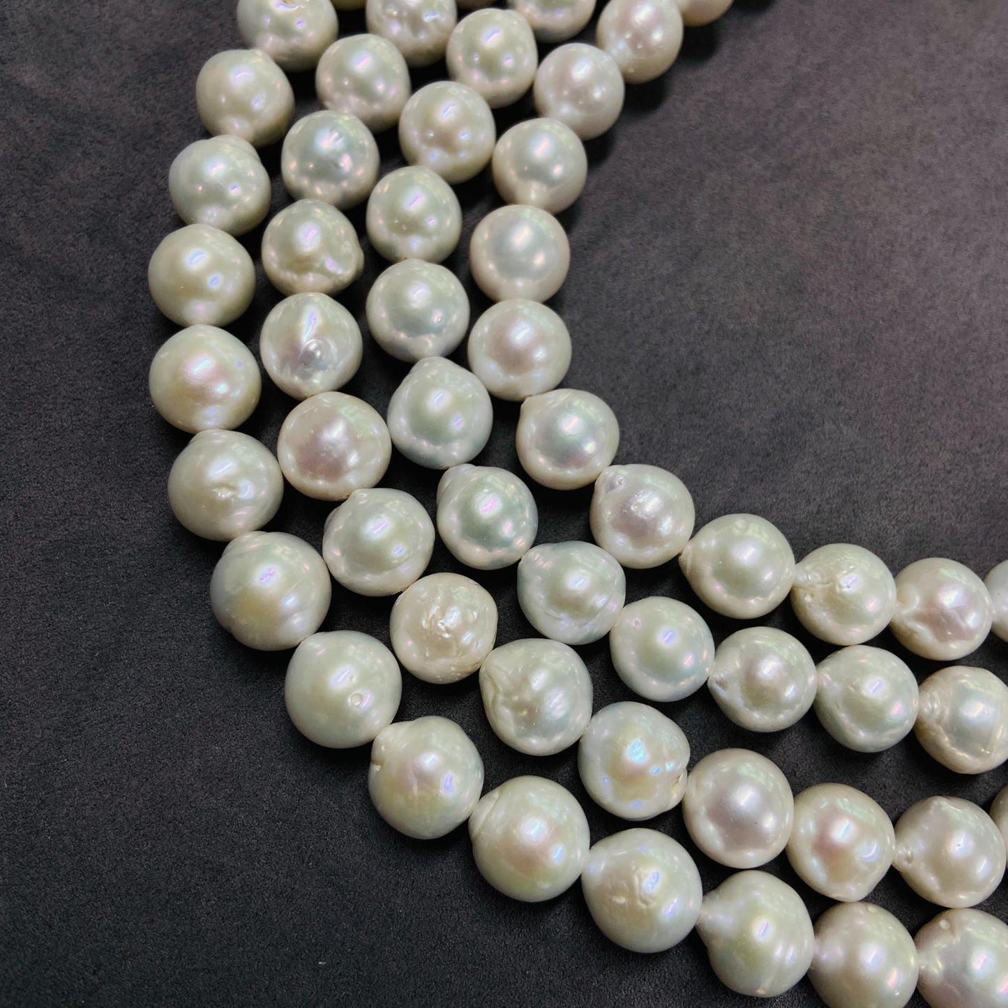 Natural Large Round Freshwater Pearls · 10mm Loose Beads · 39.5cm Strand · 54g | High-Luster DIY Bracelet & Necklace Jewelry Material