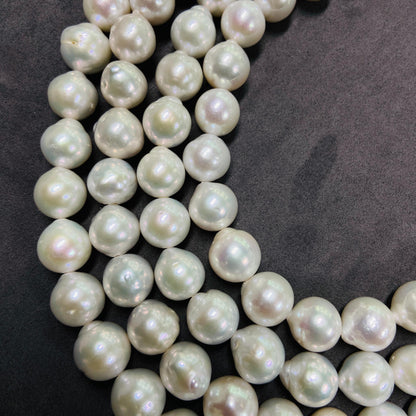 Natural Large Round Freshwater Pearls · 10mm Loose Beads · 39.5cm Strand · 54g | High-Luster DIY Bracelet & Necklace Jewelry Material