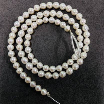 Natural Small Round Freshwater Pearls · 5mm · 40cm Strand · 13g | Smooth Lustrous Beads for DIY Bracelet & Necklace Making | Minimal Elegant Jewelry Supplies