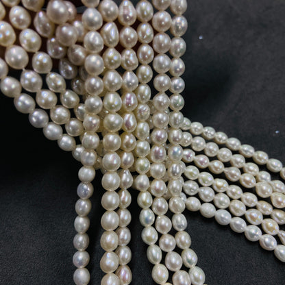 Natural Small Round Freshwater Pearls · 5mm · 40cm Strand · 13g | Smooth Lustrous Beads for DIY Bracelet & Necklace Making | Minimal Elegant Jewelry Supplies