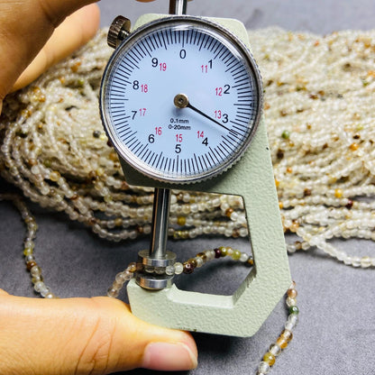 Natural Inclusion Quartz Loose Beads · 10 Strands 50 cm (3 mm, 6 g) · Unique Mineral Inclusions · DIY Bracelet & Necklace Making Supplies