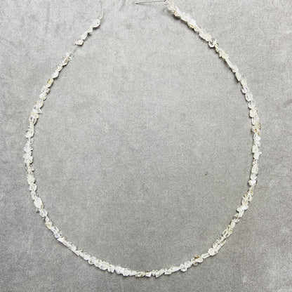 Rohe Minenquarzsplitter · 39,5 cm Strang · 6 g · ca. 5×5×4 mm | Natürliche Perlen mit rauer Struktur für selbstgemachte Armbänder &amp; Halsketten