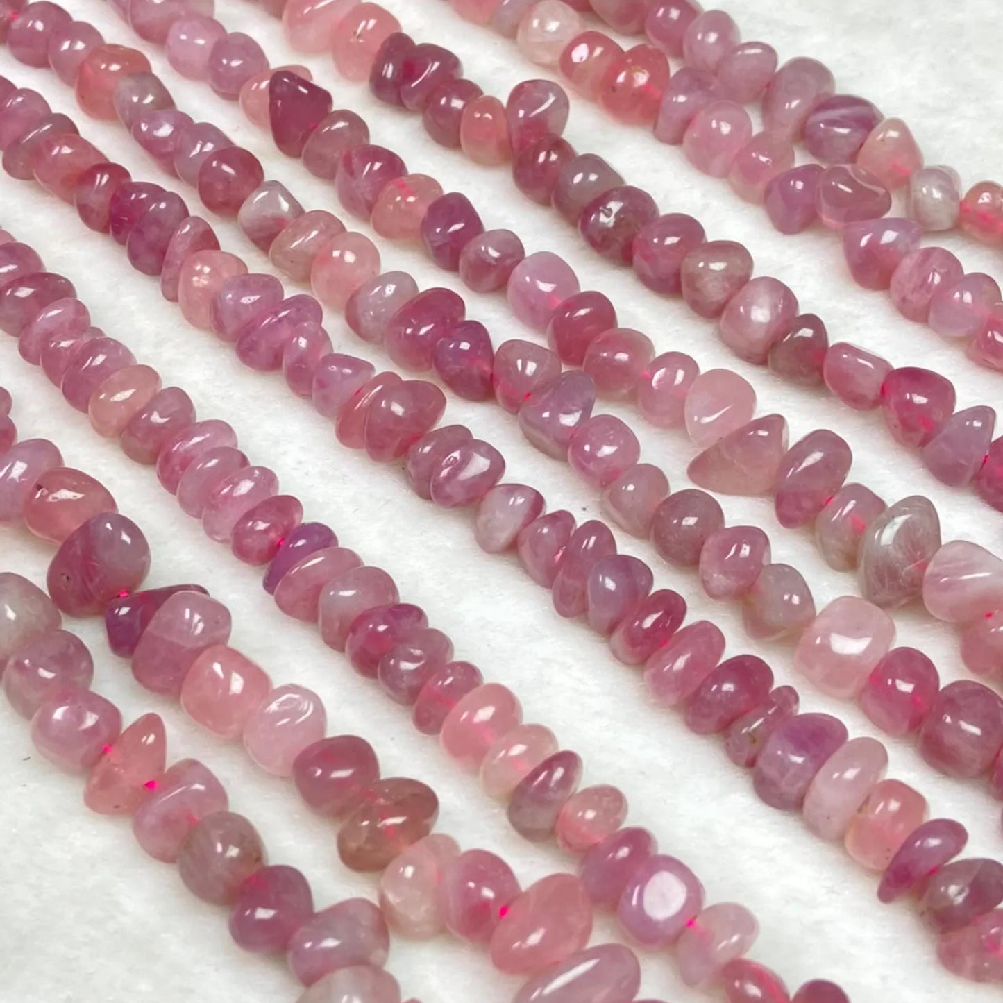 Natural Rose Quartz Chip Beads 9–10mm · 38cm Strand Pre-Drilled | DIY Jewelry Making · Healing Crystal Energy · Home Décor & Gift Idea