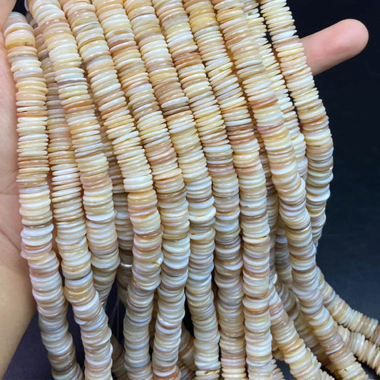Natural Ultra-Thin Shell Spacer Beads 10×1 mm · 38 cm Strand Pre-Drilled | DIY Jewelry Making, Minimalist Home Décor, Energy Healing & Gift Idea
