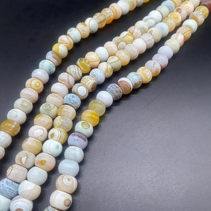 Natural White Agate Pumpkin Beads 14×10mm | Matte Gemstone Beads Strand 38cm | DIY Jewelry Making Necklace Bracelet Supplies