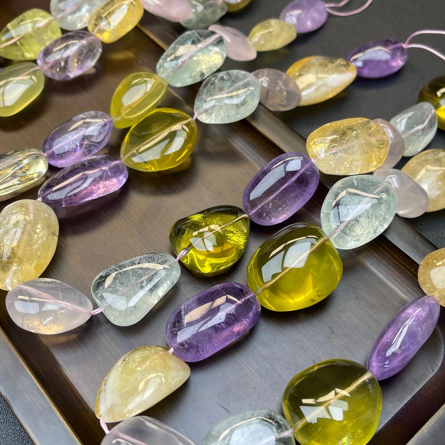 Colorful Natural Multi-Crystal Nugget Beads 15–25 mm · Raw Gemstone Chips · High Transparency · DIY Bracelets, Necklaces & Earrings