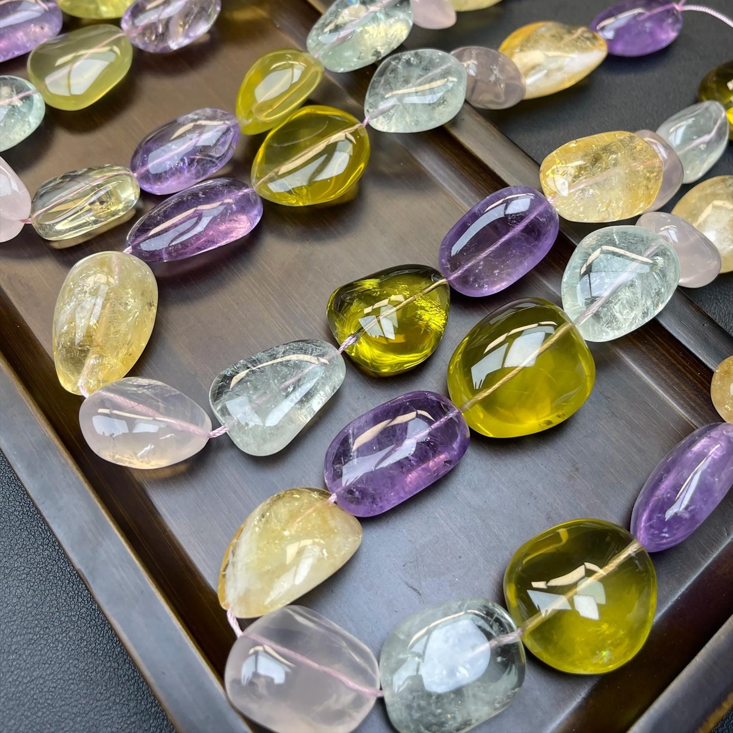 Colorful Natural Multi-Crystal Nugget Beads 15–25 mm · Raw Gemstone Chips · High Transparency · DIY Bracelets, Necklaces & Earrings