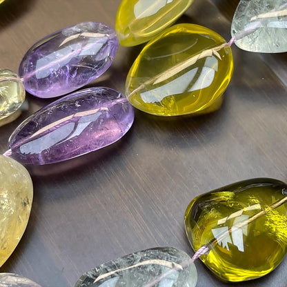 Colorful Natural Multi-Crystal Nugget Beads 15–25 mm · Raw Gemstone Chips · High Transparency · DIY Bracelets, Necklaces & Earrings