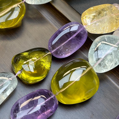 Colorful Natural Multi-Crystal Nugget Beads 15–25 mm · Raw Gemstone Chips · High Transparency · DIY Bracelets, Necklaces & Earrings