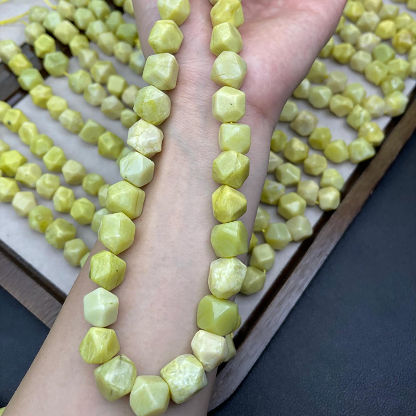 Fresh Lemon Jade Octagon Faceted Beads 10mm · Hand-Polished High Transparency | Natural Yellow Gemstone Strand for DIY Bracelets, Necklaces & Earrings