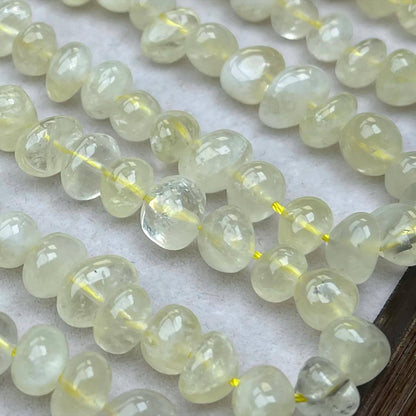 Natural Lemon Quartz Knobby Chip Beads · 38cm Strand · Medium Hole · Fresh Yellow Glow · DIY Jewelry Making Supplies