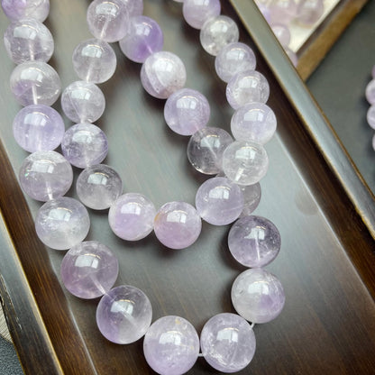 Natural Lavender Amethyst Round Beads 15mm · Medium Hole | Transparent Violet Glow · DIY Bracelets, Necklaces & Earrings