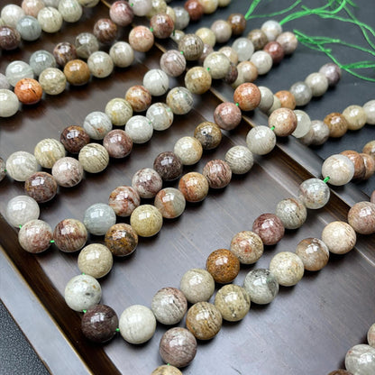 Natural Phantom Quartz (Garden Quartz) Round Beads 12mm | Layered Inclusions · Semi-Translucent · DIY Jewelry Making for Bracelets, Necklaces & Earrings