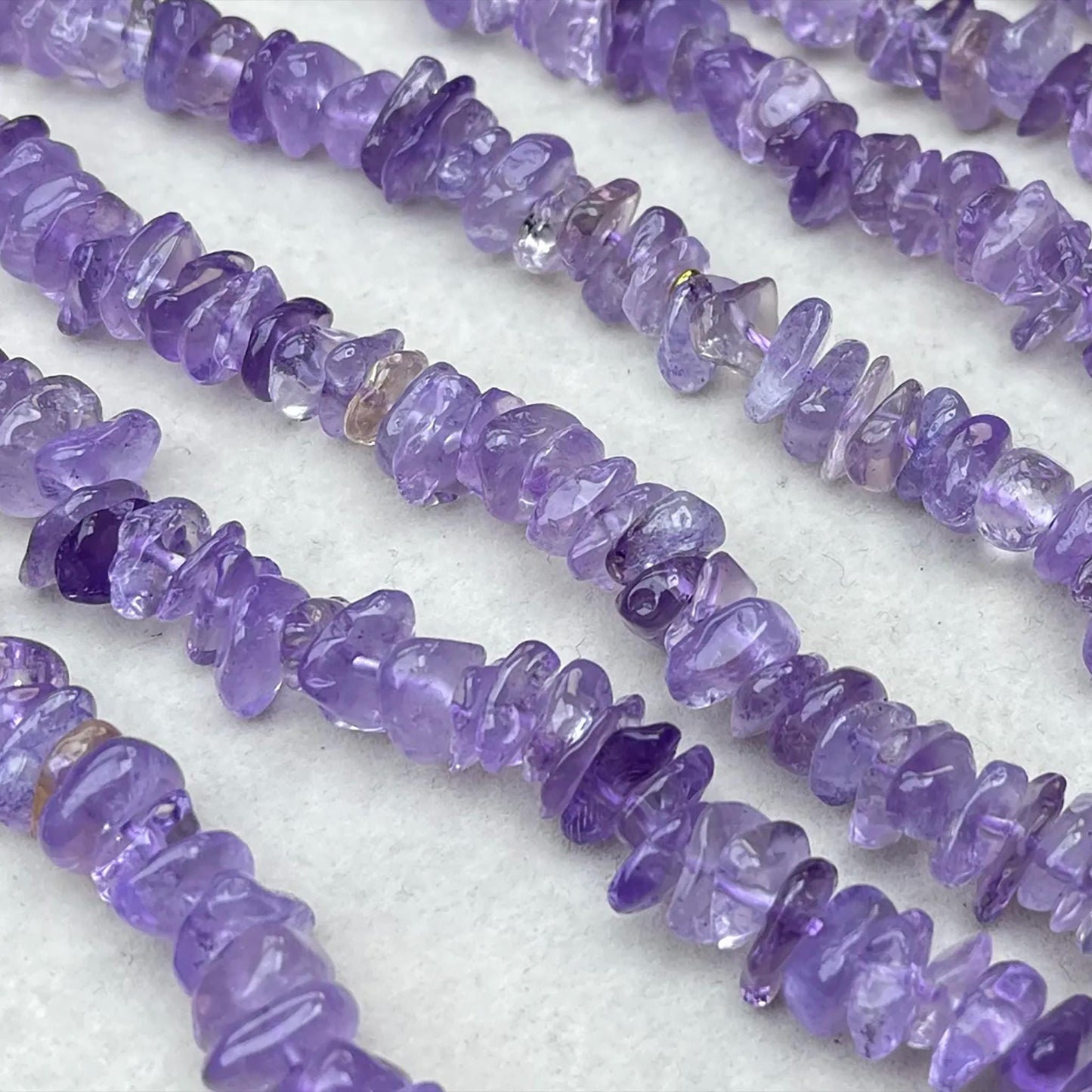 Natürliche Ametrin-Splitterperlen 10 mm | Mittlerer Bohrstrang 38 cm | Zweifarbiger Amethyst-Citrin-Glanz | DIY-Armbänder, Halsketten und Ohrringe