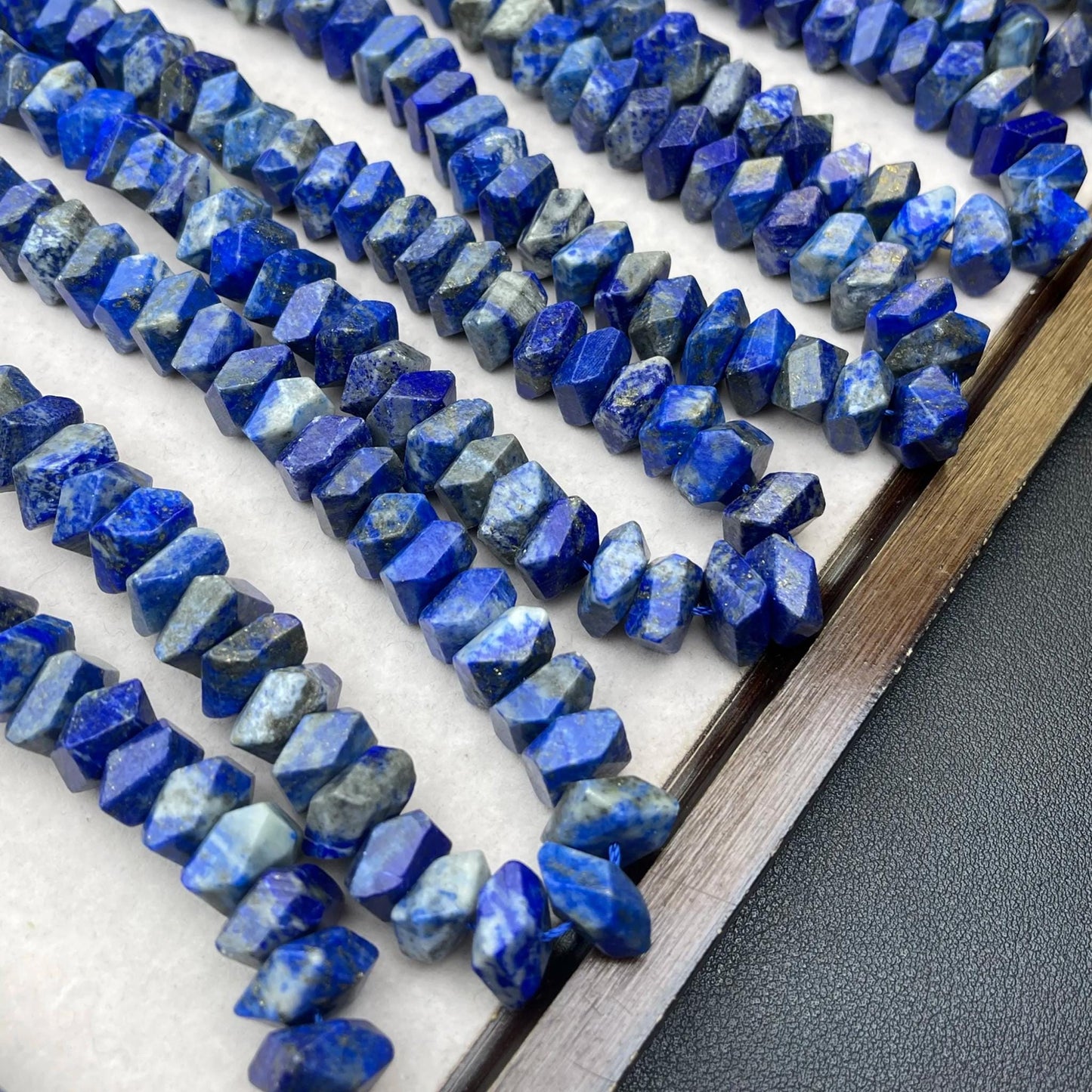 Natural Lapis Lazuli Irregular Faceted Chip Beads 11 mm | Medium Hole · Deep Blue with Golden Flecks · DIY Bracelets, Necklaces & Earrings