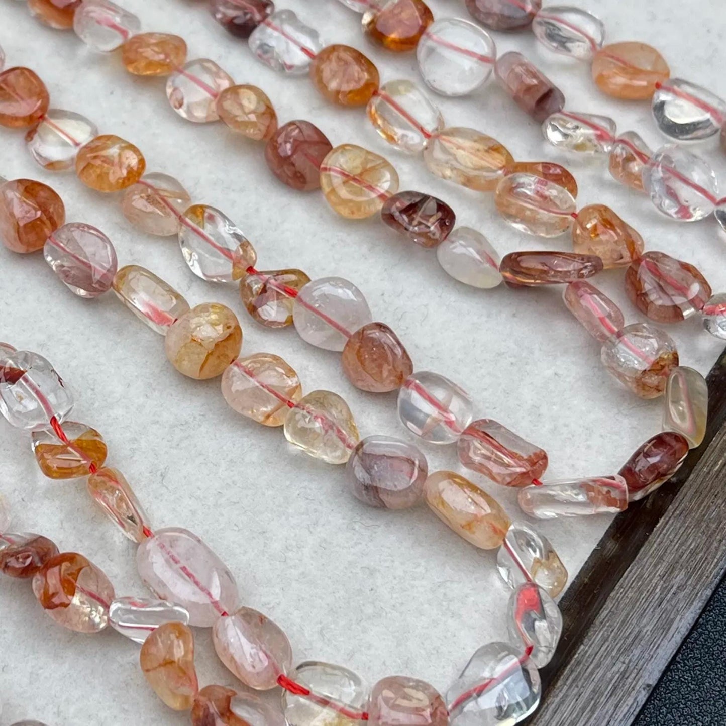 Natural Quartz Irregular Chip Beads 8–9mm · Medium Hole · Multicolor Inclusions | DIY Bracelets, Necklaces & Earrings