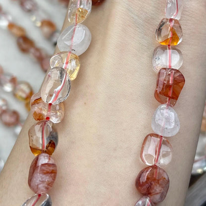 Natural Quartz Irregular Chip Beads 8–9mm · Medium Hole · Multicolor Inclusions | DIY Bracelets, Necklaces & Earrings
