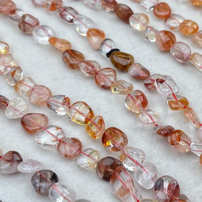 Natural Quartz Irregular Chip Beads 8–9mm · Medium Hole · Multicolor Inclusions | DIY Bracelets, Necklaces & Earrings