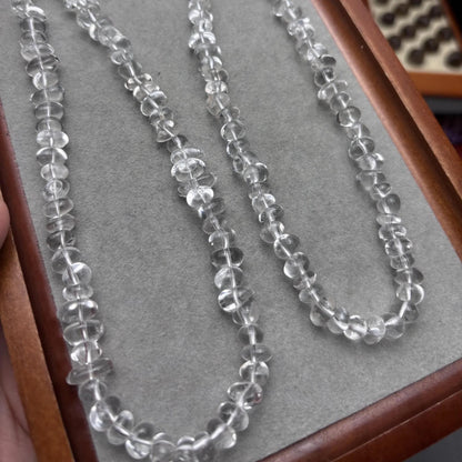 Natürliche Bergkristall Nugget Perlenstränge für DIY Schmuck, unregelmäßige Trommelperlen, transparent, mittig gebohrt, ca. 39cm