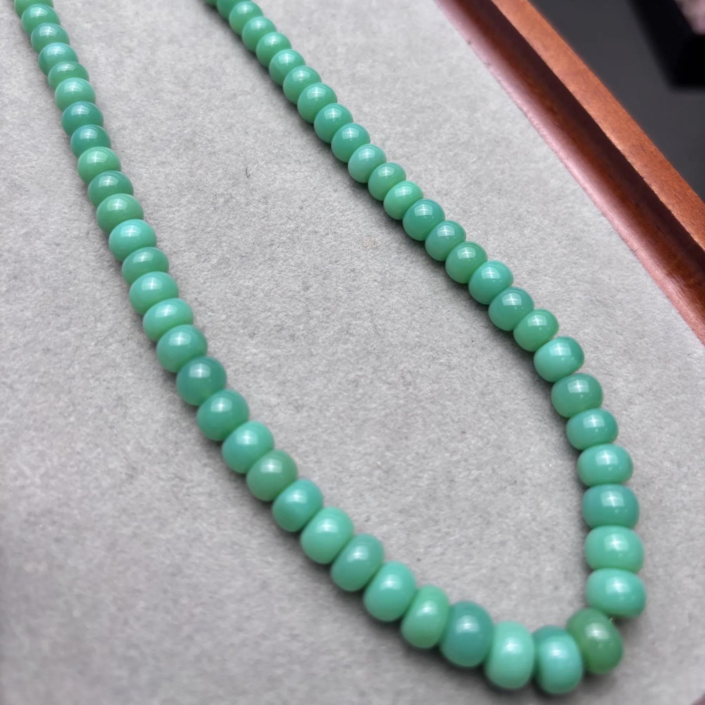 Natürliche grüne Chrysopras Rondelle Perlen, glatte Rad Spacer Edelsteinperlen Strang für DIY Schmuckherstellung Halskette Armband