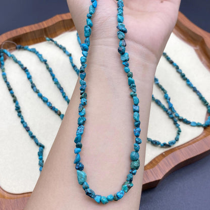 Natürliche Türkis Splitterperlen Strang – Unregelmäßige Nugget Edelsteinperlen für Schmuckherstellung, Heilsteine, Boho DIY Armband Kette