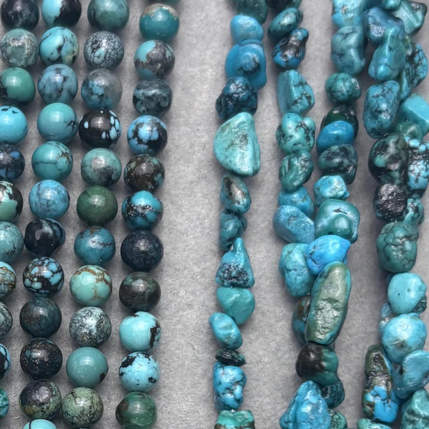 Natürliche Türkis Perlen für DIY Schmuck, Gemischte Formen, Polierte Edelsteine für Armbänder, Halsketten und Ohrringe – Strang ca. 38cm
