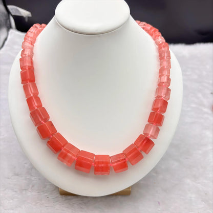 Natürliche Edelstein Würfelperlen für DIY Schmuck –Sechsseitig geschliffene Perlenstränge in bunten Farben, ideal für Halsketten & Armbänder