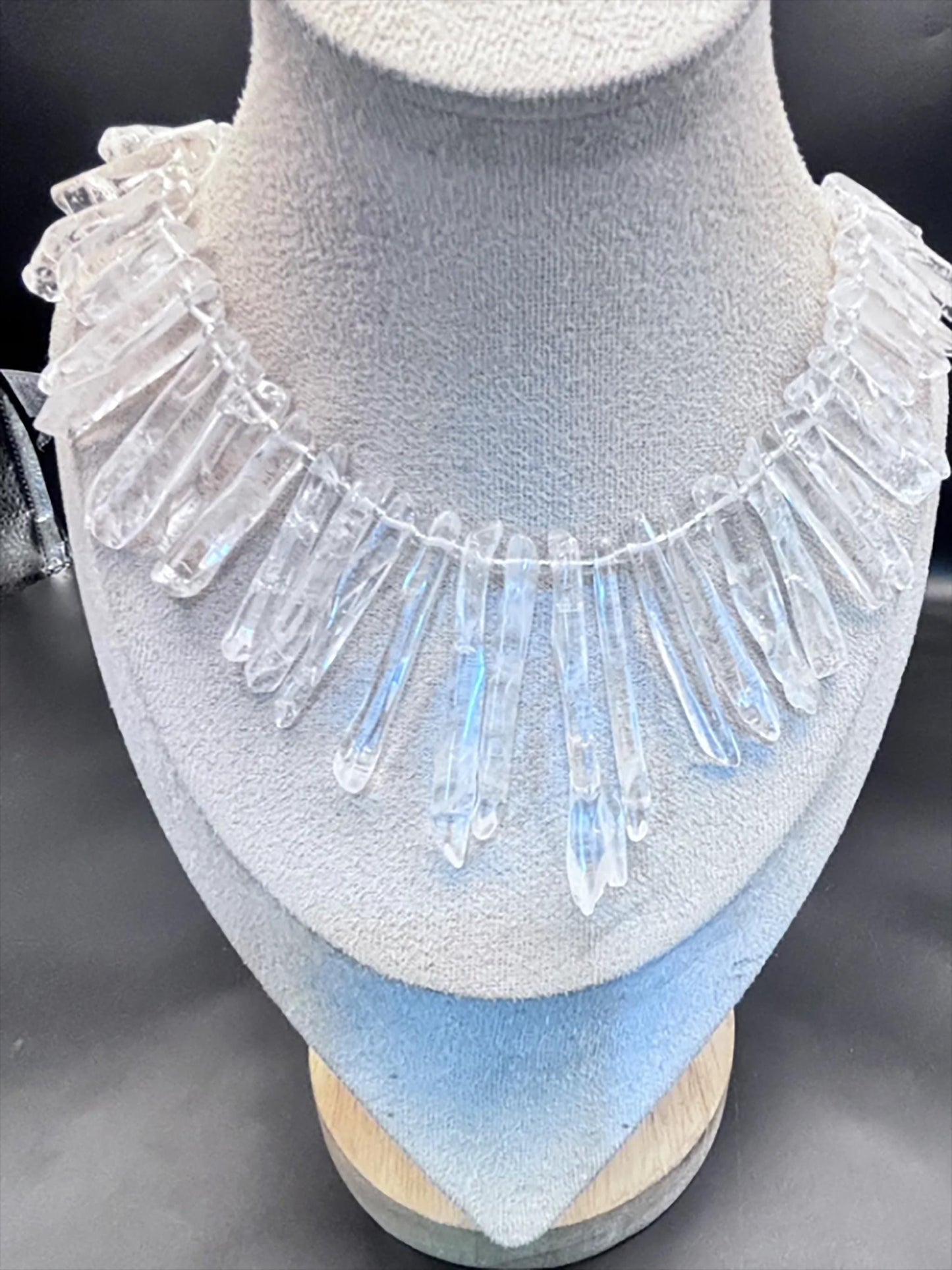 Rohspitzen Weißer Bergkristall – Natürliche Kristallspitzen für Kettenanhänger, Heilsteine DIY Schmuck, Raw Crystal Pendant Beads