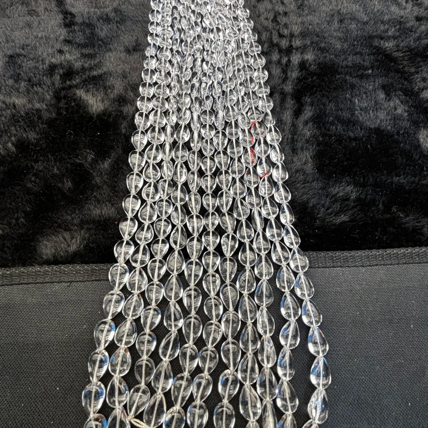 Natürliche klare Quarz-Tropfenperlen – Polierte Kristallperlen für DIY-Schmuck, Ohrringe, Ketten & Armbänder, Tropfenform ca. 11×16mm