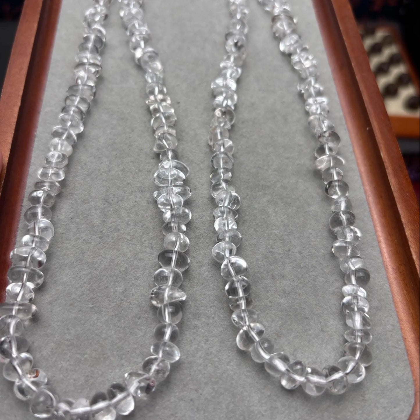 Natürliche klare Bergkristall Splitterperlen, polierte Freeform Nuggets mit Mittelbohrung, Edelstein Strang für DIY Schmuckherstellung